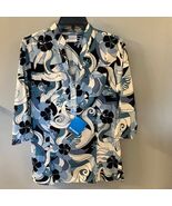 Columbia PFG NWT Womens Danforth Cay V-Neck Blue/White Top Size Small - $23.76