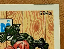 1988 Topps Gpk 15th Garbage Pail Kids 594a Tied Di Sticker Card Black Line Error - £62.54 GBP