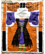 Halloween apron and hot mitt cotton panel, just cut and sew no pattern n... - $20.44 CAD