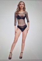 Fishnet Long Sleeve Bnodyystockings Bodysuits Tights Black - £7.00 GBP