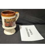 California Redwoods 3.5&quot; Shot Glass Mini Mug brown and white with handle... - £27.57 GBP