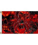 Skull Spider Web 3 x 5 Feet Flag Polyester with Grommets 3 X 5 Ft - $14.99