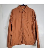 Mens Mountain Hard Wear Long Sleeve Orange Striped Button front Shirt Si... - £19.18 GBP