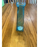 Blue Flower Vase 8” Square Tall-New-SHIPS N 24HR - $18.69