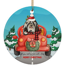 All You Need is Love And a Shih Tzu Dog Ornament Merry Christmas Gift Tree Decor - £13.41 GBP