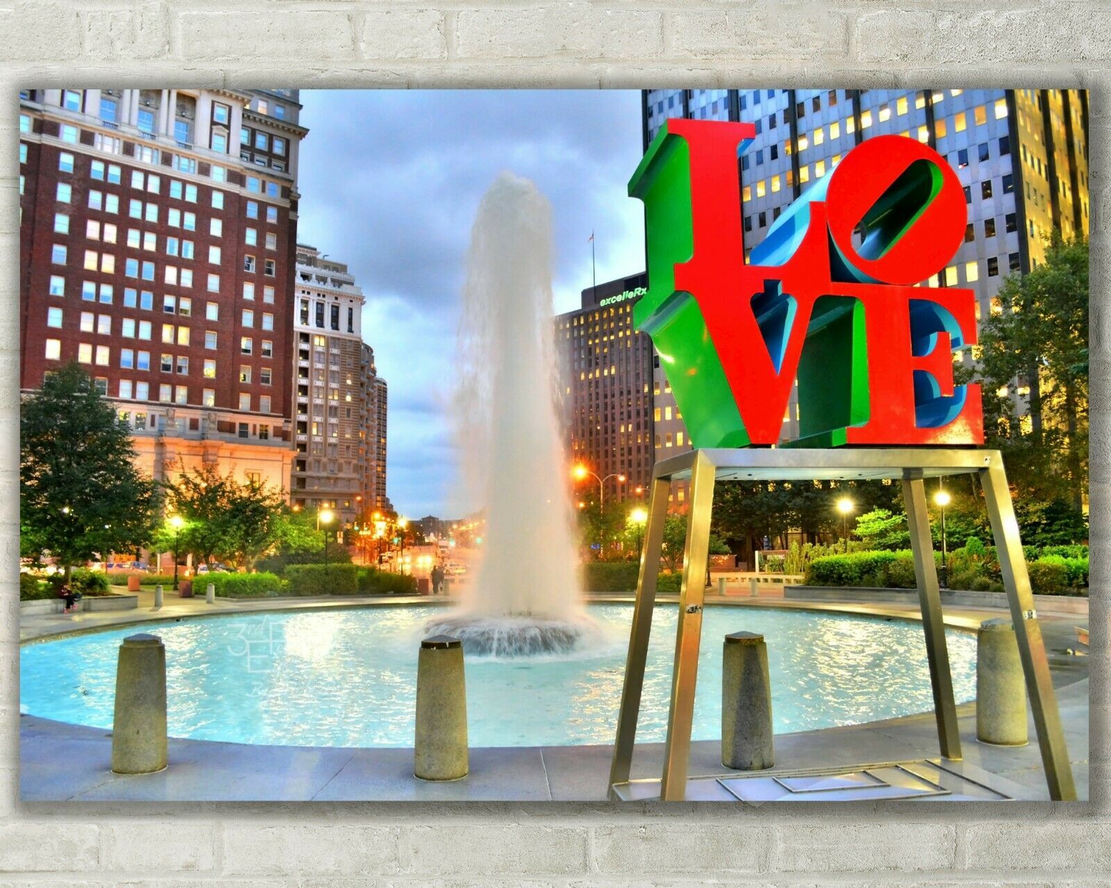Philadelphia Skyline, Philly Art Love Park, Fine Art Photo, Metal, Canva... - $31.50+