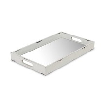 16&quot; White Wood Indoor Outdoor Serving Tray With Handles - $1,434.47 MXN