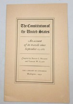 Vintage 1942 US Constitution Library of Congress Accounts of Travel Since 1787 - £12.82 GBP