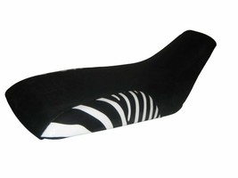 Suzuki LT 185 Quadrunner Seat Cover 1984 To 1985 Zebra Side Black ATV Seat Cover - $31.90