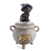 Black Cat Cauldron Trinket Box - £23.78 GBP