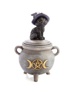 Black Cat Cauldron Trinket Box - £23.34 GBP