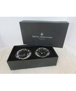 Royal Doulton Crystal Glass Pair of Radiance Small Tealight Holders MIB - $24.70