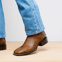 MISSOURI Genuine Snake Skin Cowboy Boot from the Western Collection Cognac image 10