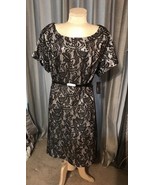 NWT STUNNING WOMENS COCKTAIL PARTY DRESS “ALYX WOMAN” 22W BLACK WHITE LA... - $53.82 CAD