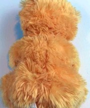 Fuzzy Friends Plush Sitting Bear 9&quot;  Orange Cute Fluffy Plush Soft - £4.44 GBP