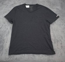 Penguin Shirt Mens XXL Dark Gray Cotton Short Sleeve Vneck Casual Basic Tee - £8.54 GBP