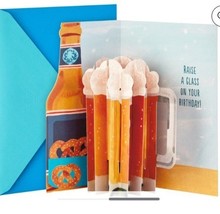 Hallmark Paper Wonder Displayable Pop Up Birthday Card Beer - $93.22 MXN