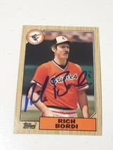 Rich Bordi Baltimore Orioles 1987 Topps Autograph Card #638 READ DESCRIPTION - £3.85 GBP