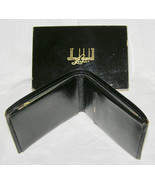 VINTAGE BLACK BUFFALO CALF LEATHER BI-FOLD WALLET, ZIPPERED BILL SLOT+CA... - $168.65 MXN