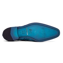 Olivieri Caribbean Genuine Pirarucu Exotic Lace-Up Oxford Blue image 5