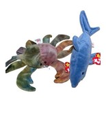 TY  beanie babies lot of 2 ~ Claude Crab &amp; Crunch the Shark - $8.90