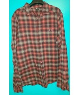 Under Armour Shirt Mens XL Plaid Knit Flannel Snap Button Burgundy Red G... - $34.17 CAD