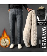 Men&#39;s Thermal Fleece Pants Sweatpants Waterproof Windproof Warm Cotton W... - $18.81+