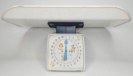 Vintage Sears Baby Scale 25 Pound Photo Prop Nursery Decor Cat Zebra Bea... - $24.49