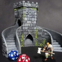 Three-path Dice Tower Dungeons &amp; Dragons DnD Tabletop Gaming Customizable 18 Col - £24.00 GBP