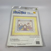 Bucilla Stamped Cross Stitch Toy Time Birth Record Kit Baby Collection 40939 New - £4.50 GBP