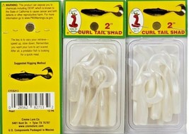White Pearl Shad Minnow 2&quot; inch 12 Pack Fishing Lure Soft Plastic Jerk Bait Fish - £12.57 GBP