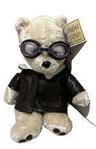 Pilot Teddy Bear Plush Born Aviation Airzoo Goggles Aviator Coat w Tag 1... - £11.84 GBP