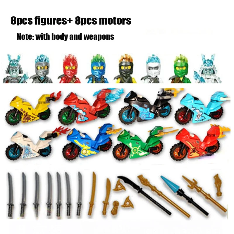  motorcycle jajago team building blocks kit bricks set classic mini movie figures model thumb200