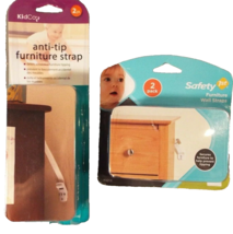 Child Safety Anti-Tipping Furniture Straps Lot of 4 Straps Safety 1st &amp; Kid Co - £7.22 GBP