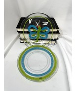 Kosta Boda Glass Butterfly Plates Ulrica Hydman Vallien Sweden MCM Handp... - €38,16 EUR