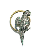 Victorian 1.01ct Rose Cut Diamond Gemstones Wedding Bird Brooch - £623.97 GBP