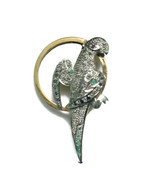Victorian 1.01ct Rose Cut Diamond Gemstones Wedding Bird Brooch - £622.33 GBP
