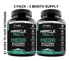 MEGA Multivitamin &amp; Minerals Tablets, High Potency Daily Vitamin with Probiotics - £39.65 GBP