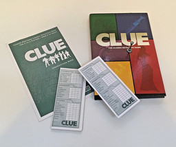 Clue board game pieces rope candlestick game board notebook instructions - $22.07