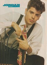 Jordan Knight New Kids on the block magazine pinup clipping pix behind a chair - £4.00 GBP