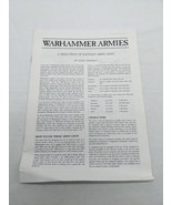 *NO COVER* Warhammer Armies A Selection Of Fantasy Army Lists Nigel Stil... - $26.73