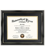 8.5X11 Diploma Frame With Black Over Gold Mat Or Display 11X14 Certifica... - £41.20 GBP