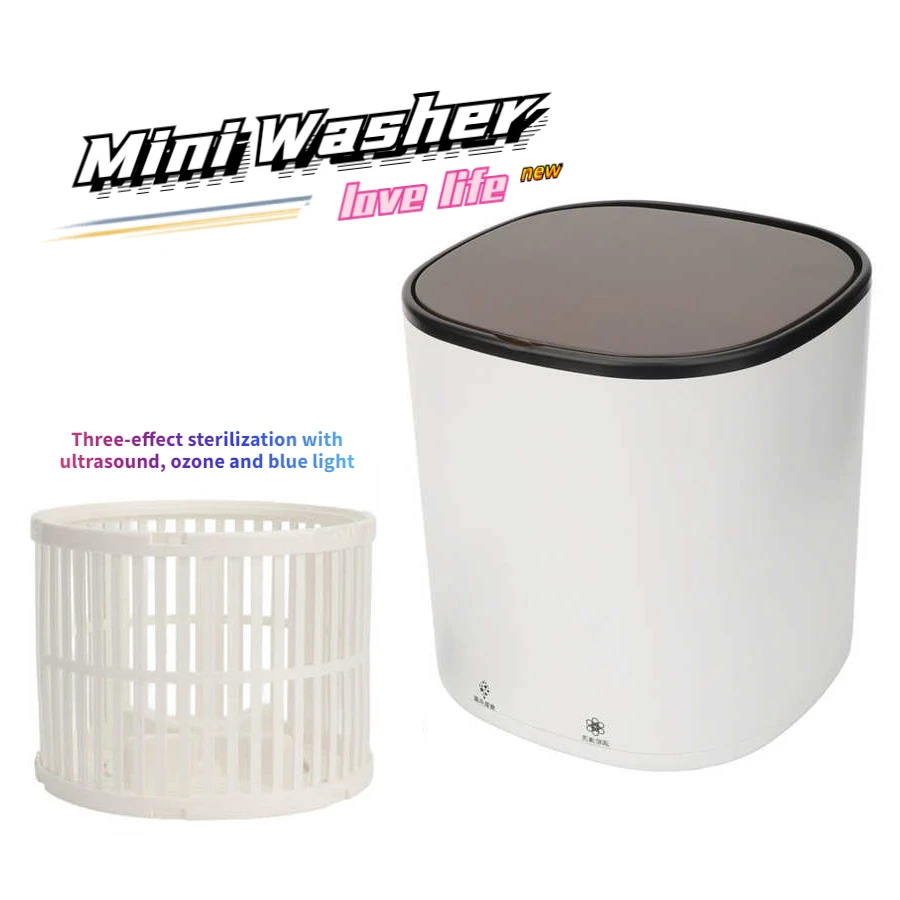 Household Mini Washing Machine Portable Ultrasonic Cleaning Bucket For Home - £101.21 GBP+