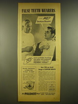 1945 Polident Denture Cleaner Ad - False Teeth Wearers -Me? Denture breath! - £14.72 GBP