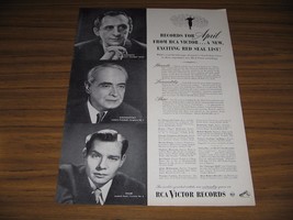 1947 Print Ad RCA Victor Records Robert Shaw,Horowitz,Koussevitzky - £8.77 GBP