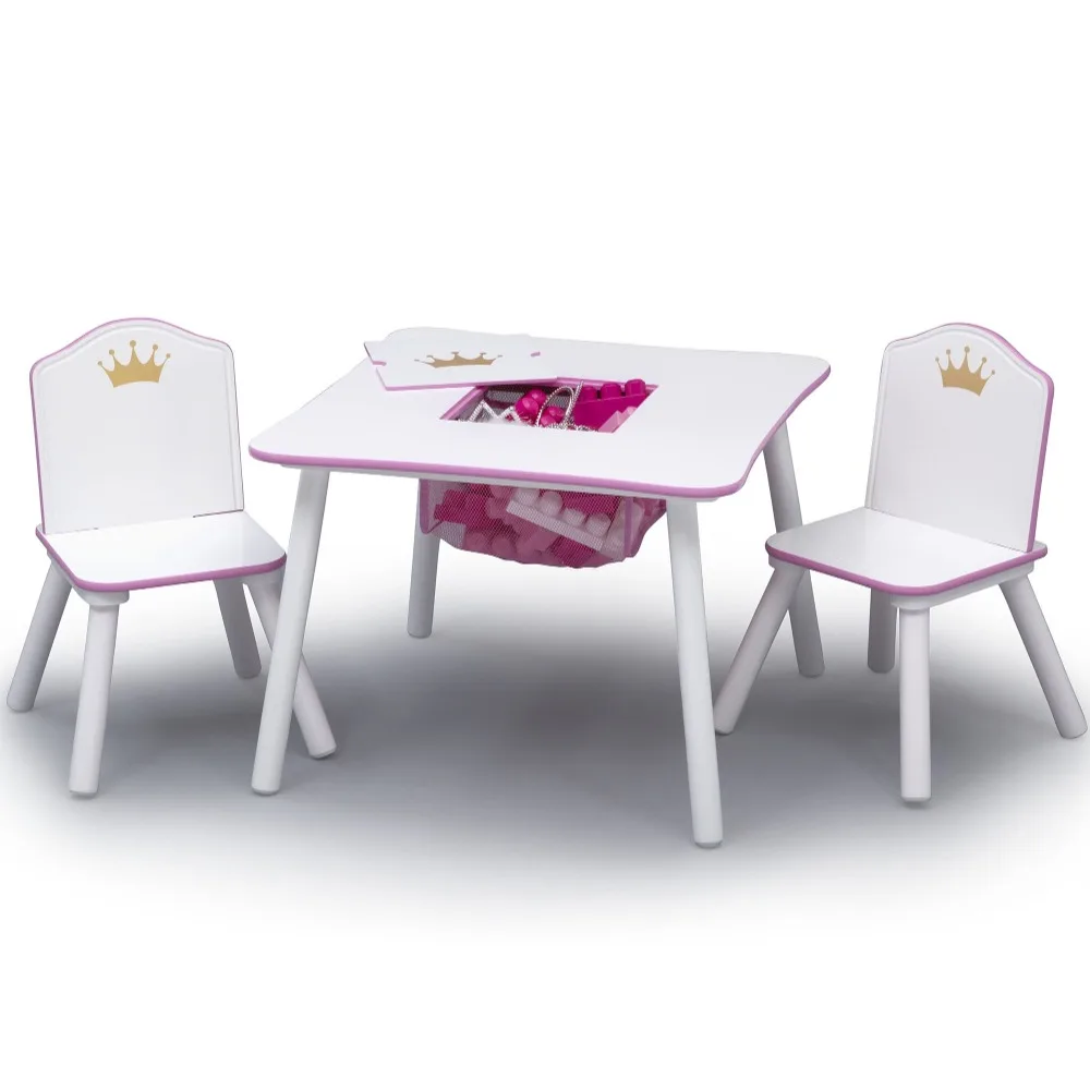 Delta Children Princess Crown Toddler Table and Chair Set with Storage, - $130.59