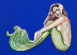 Mermaid - Iron On Embroidered Patch 3 3/4&quot;X 2 3/4&quot; - £5.58 GBP
