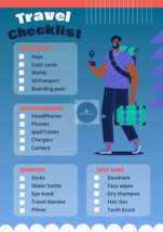 Digital Planner Travel Checklist Template PSD/PDF - £1.11 GBP