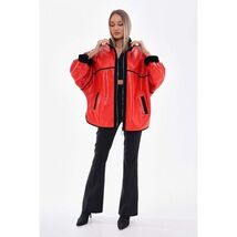 Vinci The Rebel Reversible Shearling Red Leather Women Jacket image 3