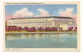 Bureau Of Printing and Engraving washington D.C. linen Postcard Unused - £4.51 GBP